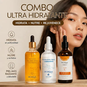 Pack Premium Bioaqua | Vitamina C + Ácido Hialurónico + Oro 24K