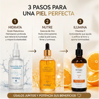 Pack Premium Bioaqua | Vitamina C + Ácido Hialurónico + Oro 24K 2